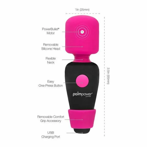加拿大 BMS Palmpower Pocket超強震迷你AV高潮棒USB充電