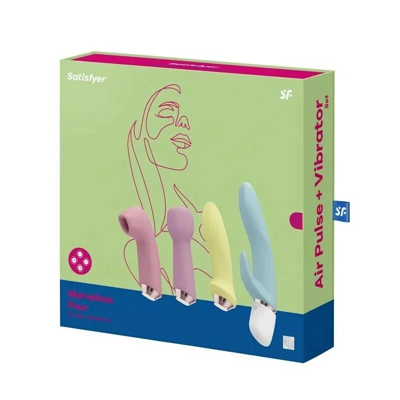 德國Satisfyer Marvelous Four 超級驚奇吸吮按摩4件套組 套裝組 震動按摩棒