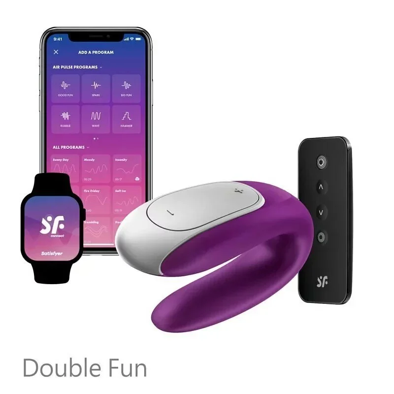 德國Satisfyer Double Fun 智能遙控雙人共震器 遙控按摩棒