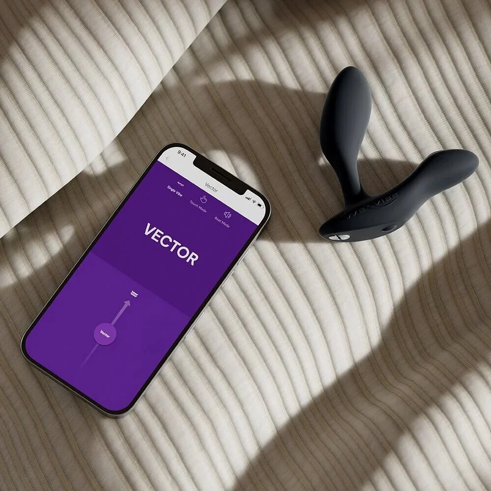 加拿大We-Vibe Vector＋ 藍牙後庭前列腺震動器｜灰黑