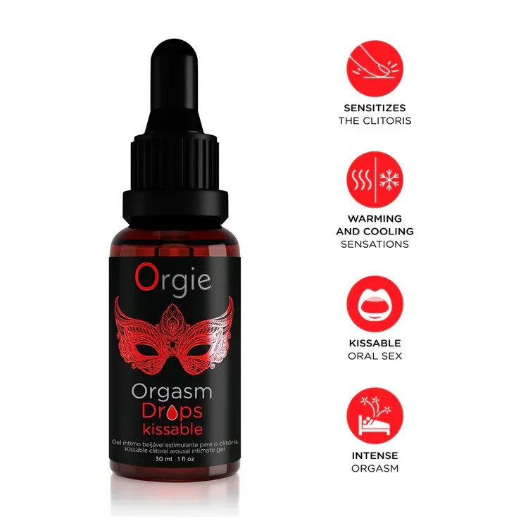 葡萄牙Orgie Orgasm Drop Kissable陰蒂快感熱感口交凝膠,可舔食熱感配方,強化刺激,親密互動必備 葡萄牙Orgie Orgasm Drop Kissable陰蒂快感熱感口交凝膠30ml(請點擊內文中購買網址購買)