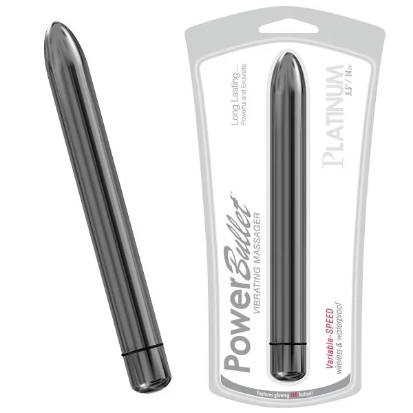 加拿大 BMS PowerBullet 14cm超強震動小鋼砲跳蛋(白金) Platinum 5.5 加拿大 BMS PowerBullet 14cm超強震動小鋼砲跳蛋(白金) Platinum 5.5