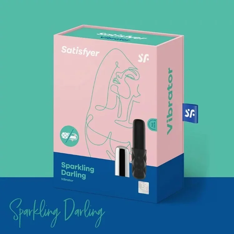 德國Satisfyer Sparkling Darling口紅震動器,德國品牌銀色款口紅造型,適用於個人日常放鬆與隱藏式探索使用 德國Satisfyer Sparkling Darling 口紅震動器 (銀)